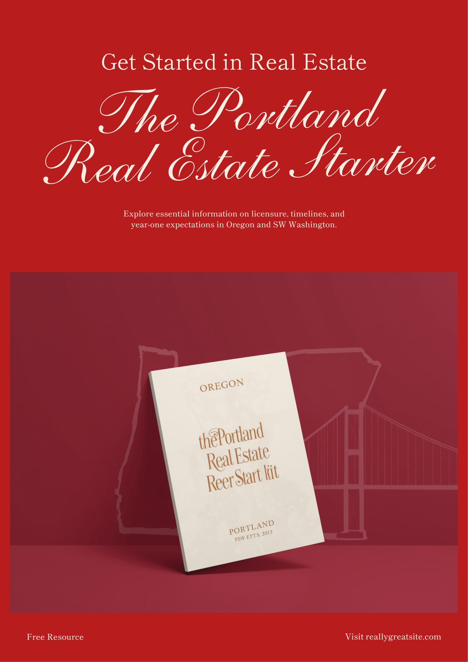 The Portland Real Estate Career Starter Kit — 12-page guide to Oregon licensure, timeline, cost, and year-one income expectations. Free from KW Success Portland.