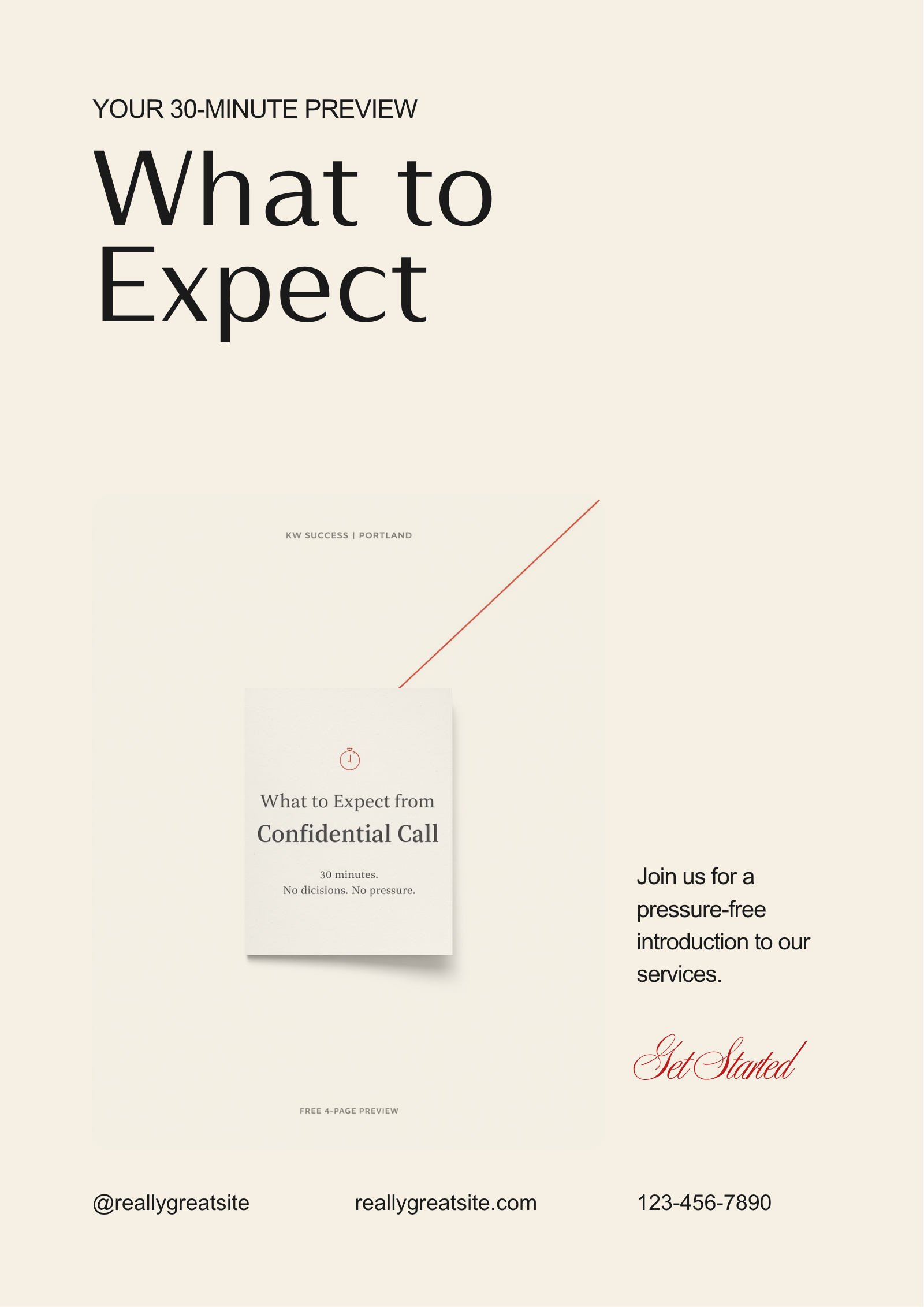 What to Expect From a Confidential Call with Aaron Heard — 4-page companion PDF for Portland, Oregon real estate agents considering a brokerage change. Free from KW Success.